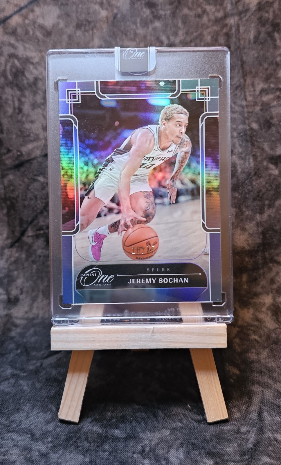 Jeremy Sochan 2023-24 Panini One And One 10/35 Blue Prizm Spurs Jersey Match!