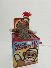 SOCK MONKEY IN THE JACK IN THE BOX