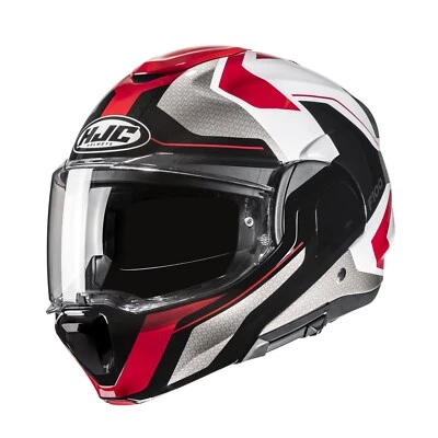 HJC F100 Bios Motorradhelm (Rot/Schwarz/Weiß) Gr: L (59) - Bild 1 von 4