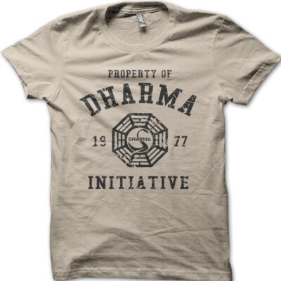 DHARMA Initiative 1977 TV SHOW LOST printed cotton t-shirt 8997