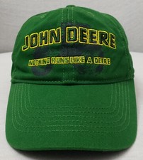 Vtg John Deere "Nothing Runs Like A Deere" Hat Cap Youth Boy Sz S/M Adjustable