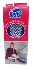 Vtg GIRL'S Purple KEDS SLIPPER SOCKS Made In The USA One Size Fits All BRAND NEW