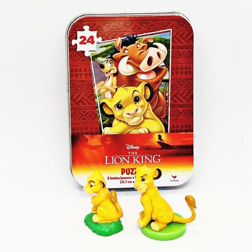 Disney The Lion King Jigsaw Mini Puzzle 24 Pcs Tin Box With 2 Figure Collectible - Picture 2 of 14