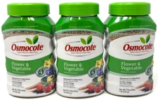(3) Osmocote Smart-Release Plant Food Flower & Vegetable Sealed 1 lb EACH