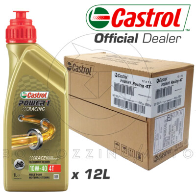 Set Werkstatt 12L Öl Castrol POWER1 Racing 10w40 100% Kunststoff Jaso MA2 Api Sl
