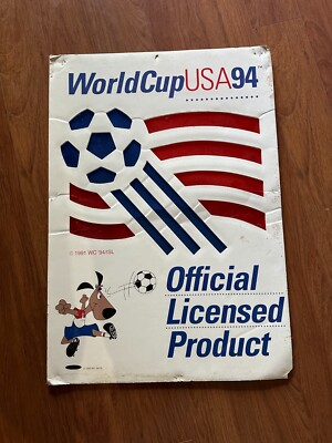 Rare Vintage 1994 Soccer World Cup Adidas Poster Striker