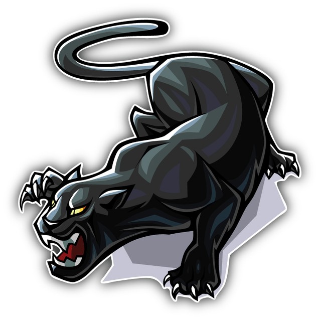 Black Panther Car Bumper Sticker Decal 5'' x 5'' eBay