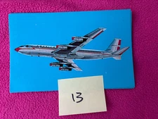 transportation AVIATION vintage POSTCARD airline 707 JET plane AMERICAN AIR
