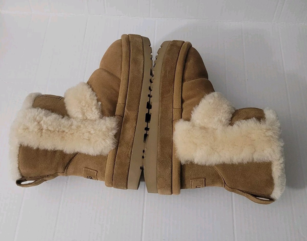 UGG CLASSIC CHILLAPEAK CHESTNUT LEATHER SHEEPSKIN WOMEN'S BOOTS