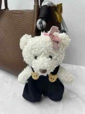 Cute Teddy Bear Bag Charm Kawaii Bear Plush Bag Keychain Doll Handbag Keyring