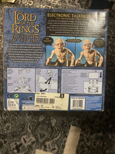 NEW Lord of the Rings Return of the King Electronic Talking Gollum Toy Biz 81199 - 第 2/3 張圖片
