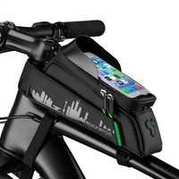 Sakwa Rowerowa RockBros 029-1BK Na Ramę Z Pokrowcem Na Telefon - Czarna - N/A Ro