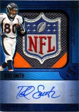 ROD SMITH 2025 PANINI SILHOUETTE BLACK NFL SHIELD JERSEY PATCH AUTO SP 5/5