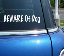 BEWARE OF DOG DECAL STICKER WARNING PET DANGER PROTECTION LAWSUIT CAUTION