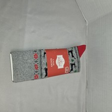 Holiday Time 2 Pair Holiday Reindeer Socks Men's or Women's Size 6 - 12 Nwt