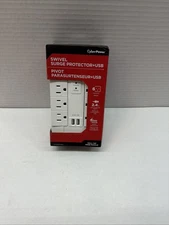 CyberPower 6-Outlet Swivel Wall Tap Surge Protector - 2 USB Ports - BRAND NEW!!