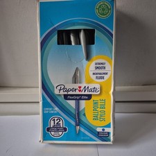 Image of New Paper Mate Flexgrip Ultra Stylo Retractable Ballpoint Smooth 12 pens Black 