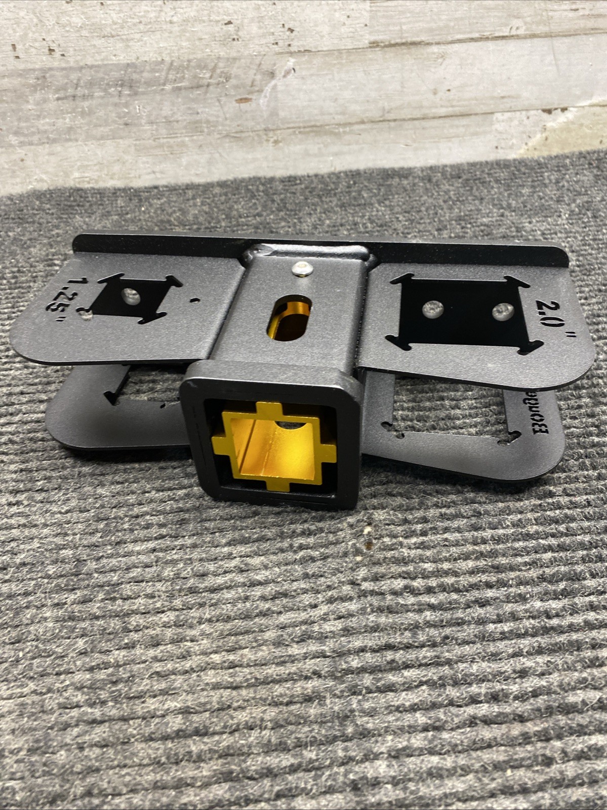 BougeRV Hitch Wall Mount, Adjustable 2“/1.25” receiver, Black 