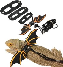 Adjustable Bearded Dragon Leash Harness,3 Size Pack Leather Wings Safty Walki...
