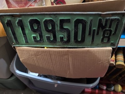 Antique 1918 Indiana License Plate 119950
