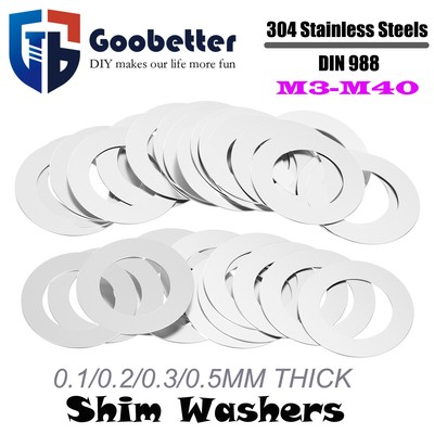 #ad #ad Shim Washers 0.1 0.2 0.3 0.5mm Thick 304 Stainless Steels DIN 988 High Quality $49.79