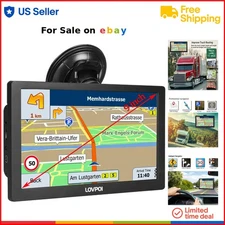 Truck GPS Navigation System 9 Inch Touchscreen Lifetime Maps Voice Alerts