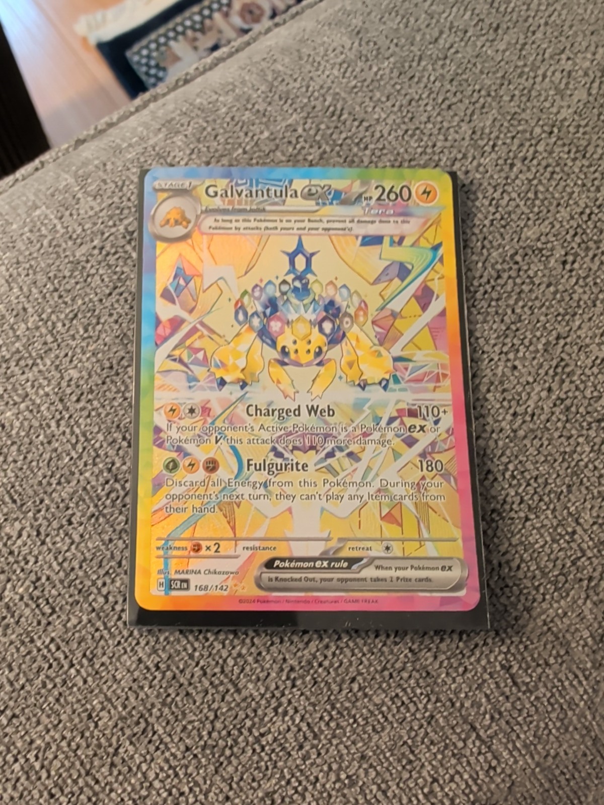 Pokemon Galvantula ex 168/142 Sv07 Stellar Crown SIR Full Art Holo Eng 260