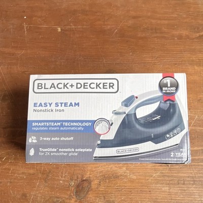 BLACK+DECKER IR40V Easy Steam Corded Iron Nonstick Soleplate Open Box Blue