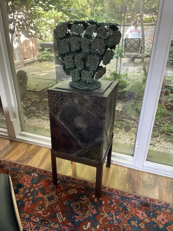 RARO Harry Bertoia Diseñado Val Bertoia Brutalista Escultura Belleza Bush 15” Foto 4 de 4