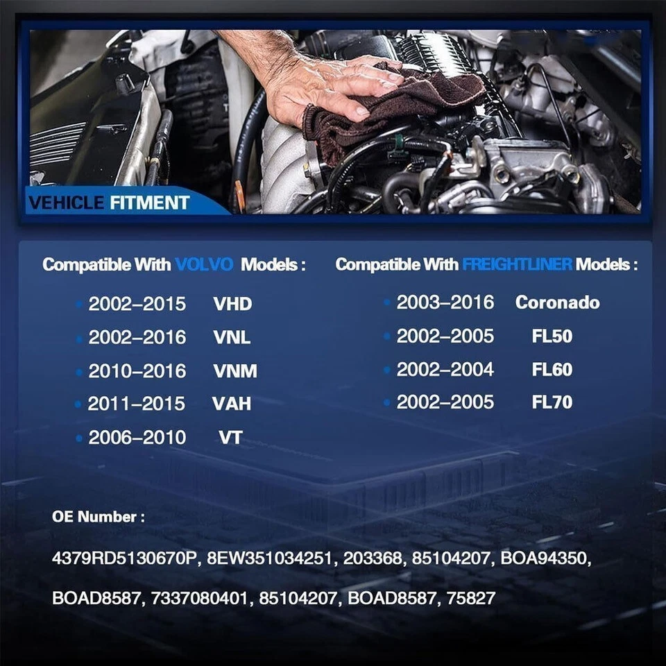 Motor soplador calentador HVAC con rueda para Freightliner FL50 Coronado Volvo VNL VNM S Foto 3 de 4