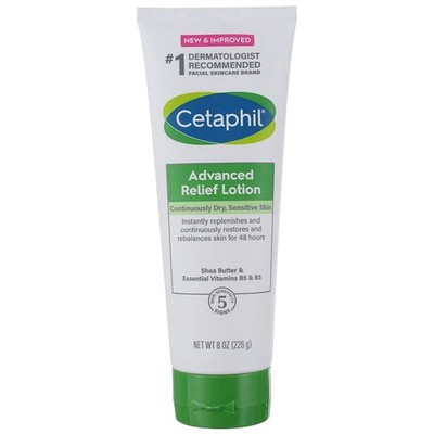 Cetaphil Advanced Relief Lotion, Dry, Sensitive Skin, Fragrance Free, 8 oz New