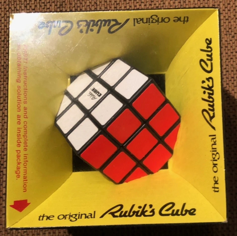 Rubik's Cube Octogonal Vintage 1980 - Casse-tête Ancien Jeu D'énigme Rare