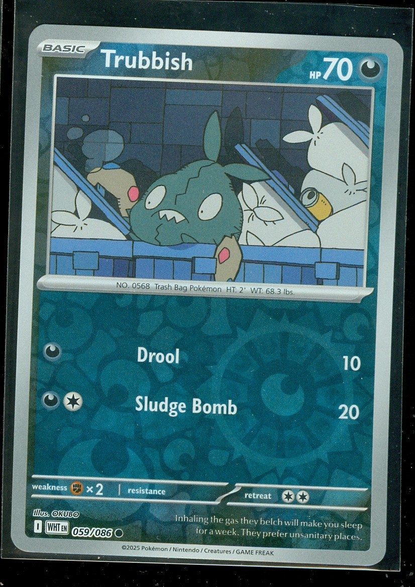 Pokemon TRUBBISH 059/086 - White Flare - Rev Holo - MINT