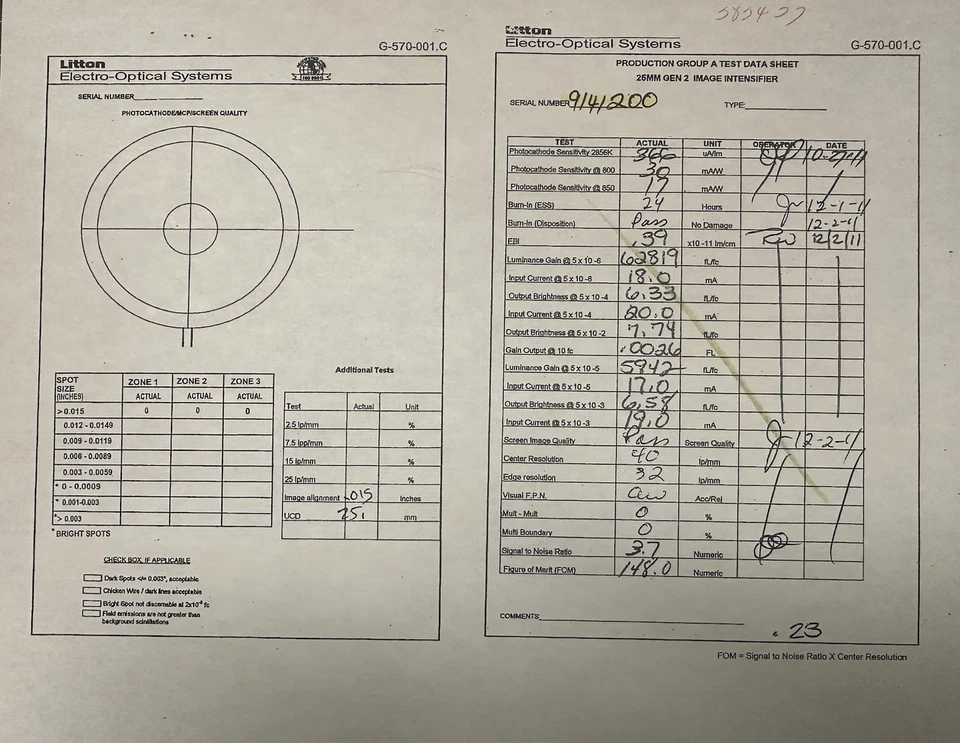 Nuevo INTENSIFICADOR DE IMAGEN L3 EE. UU. MX-9644/UV GEN 2 PVS-4 AN/TVS-5 SN9141200 Foto 3 de 4