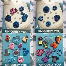 Crocs Handmade jibbitz 5pc Blues Clues Magenta Salt Pepper shoe charms set