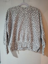 Abercrombie  Fitch Soft A F Collection Leopard Print Crewneck Sweatshirt