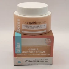 Bliss Rose Gold Rescue Gentle Moisture Cream For Sensitive Skin 1.7 oz / 50mL