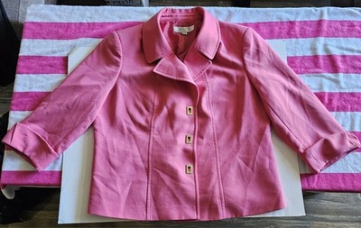 Tahari Arthur S. Levine Pink Blazer Jacket  size 14W (01)