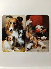 Swap cards Modern playing card back Vintage look Dogs