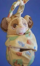 Disney Parks Babies Simba Lion King Plush with Blanket Stuffed Animal 9" So Soft
