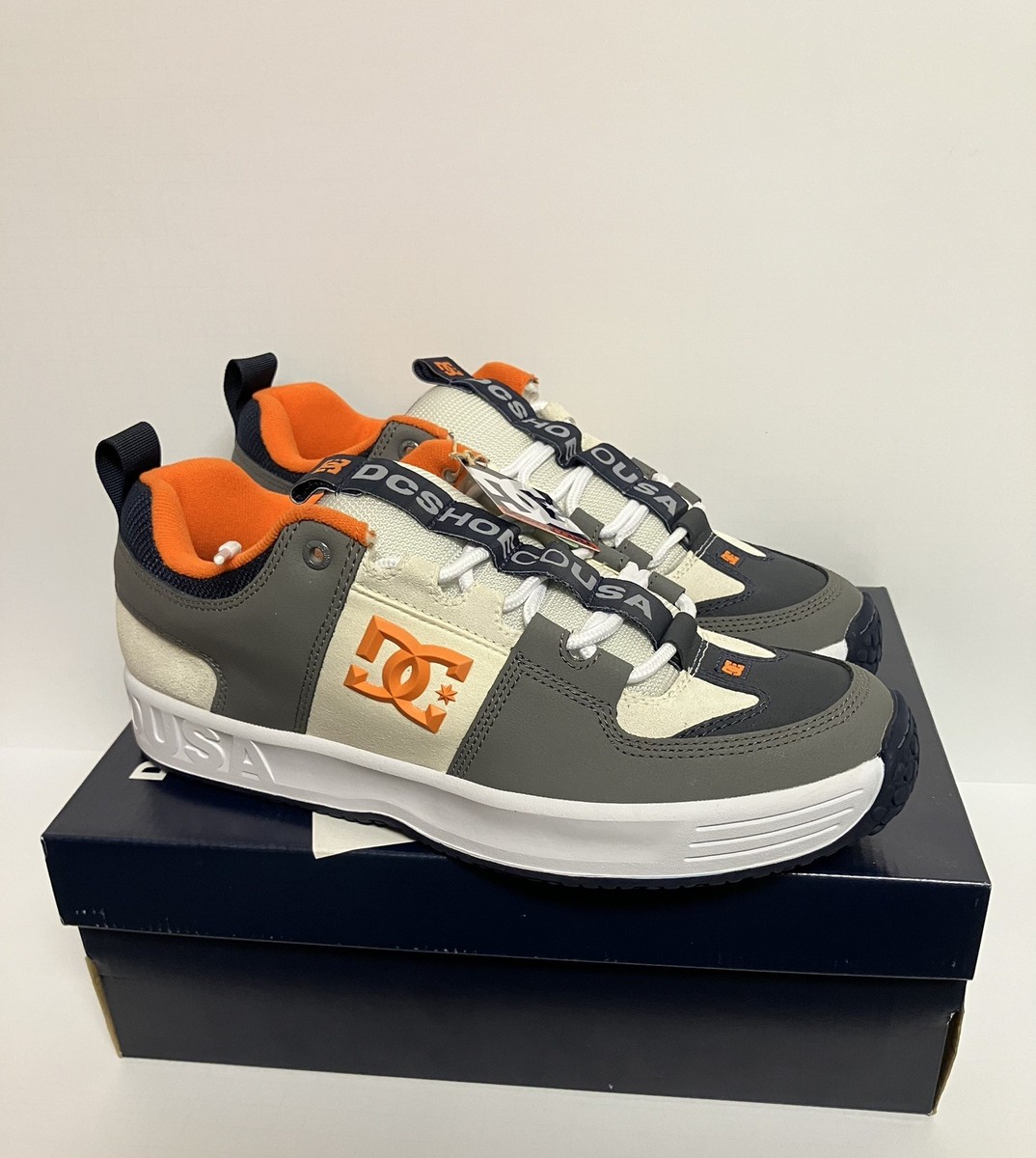 Brand New DC Lynx OG - Grey, Orange, Navy, Cream - Skate Shoes