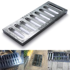 Cast Iron Drain Grate,Outdoor Drain Cover, Heavy Duty B125 Class Channel Grate,