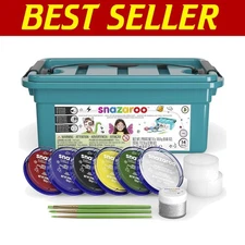 Non-Toxic Face Paint Mini Kit - 14-Piece Set with Easy Application Guide