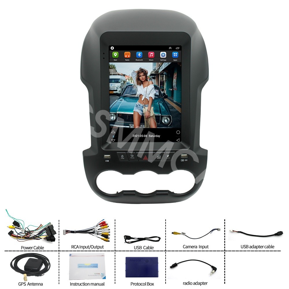 Apple Carplay Android Auto Stereo Car Radio For Ford Ranger 2011-2015 GPS Nav
