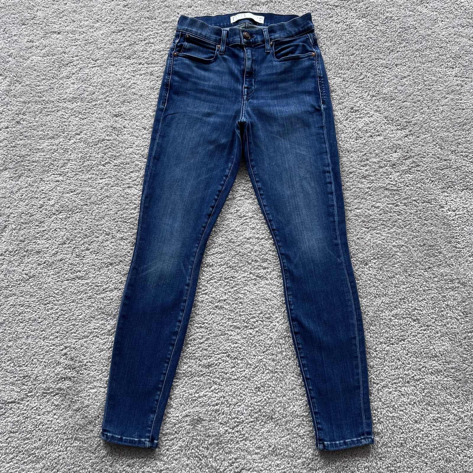 AYR The Chiller Skinny Jeans Womens 28 Blue Mid Rise Stretch Denim Made USA