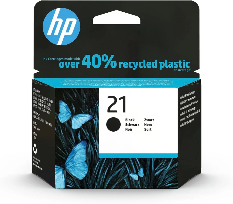 HP 21 cartouche d'encre Noire authentique C9351AE (TVA incluse) - Photo 1/1