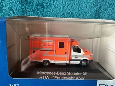 Rietze Modellauto 1:87 Sprinter 2 W906 RTW Feuerwehr Köln Köln LN 3723 OVP