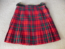 SCOTTISH WOOL KILT RED/GREEN PLAID 5 YARD 13 OZ. CELTIC CRAFT EDINBURGH 40-44