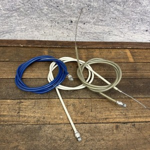 Vintage BMX Brake Cable Housing Set Lot 3 Rear Bicycle Casing Blue White Grey