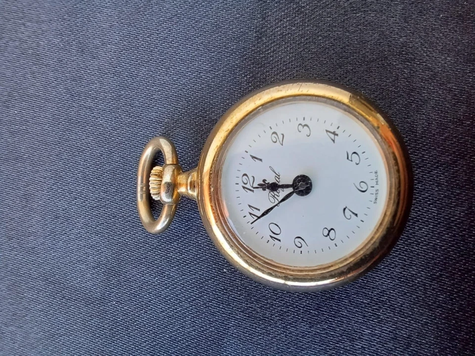 Royal Swiss Made Mechanik Uhr -Kettenuhr Vintage - Bild 4 von 4